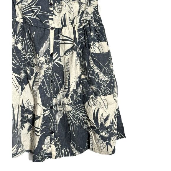 Billabong Ocean View Slate Grey Tropical Print Dress - Picture 5 of 8